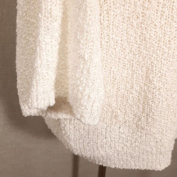 Versona Sheer Sweater Size X-Large Lacey Pullover Open Knit Layering Cream - Picture 5 of 16